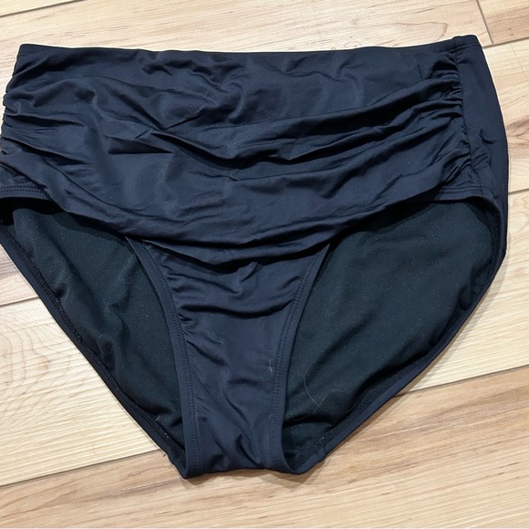 Kona Sol Black High-Waisted Swim Bottoms - Picture 1 of 3